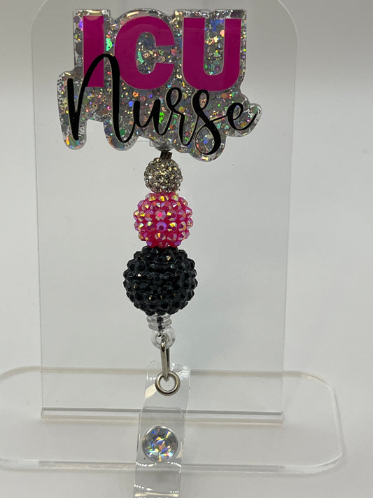 ICU Nurse-Pink and Black