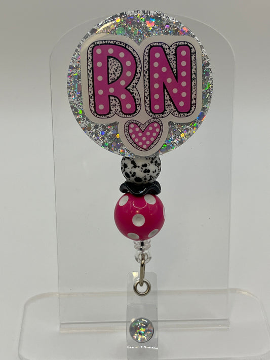 RN-Circle Pink Polka Dot