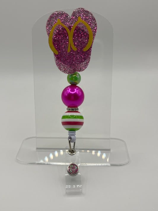 Flip Flops- Pink Glitter