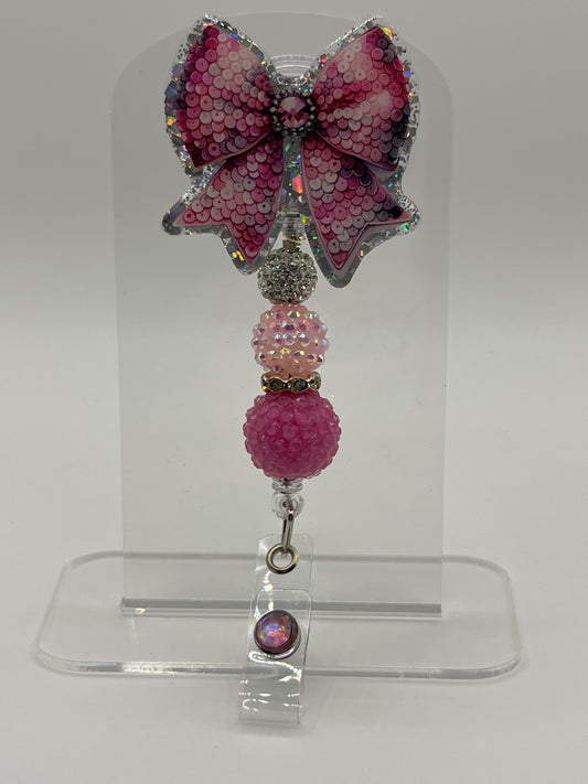 Pink Sequin Bow