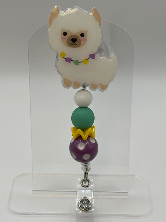 Llama-Polka Dot Bead