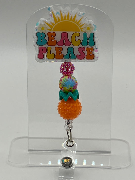 Beach Please- Printed Bead