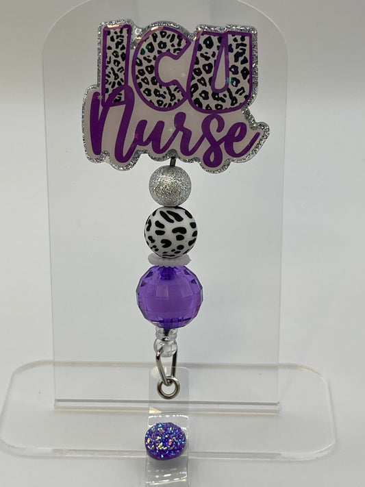 ICU Nurse- Purple Cheetah