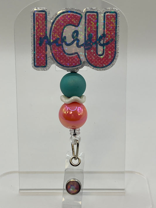 ICU Nurse-Teal and Pink