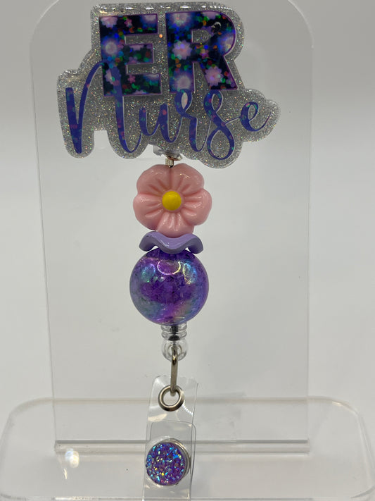 ER Nurse-Purple Floral