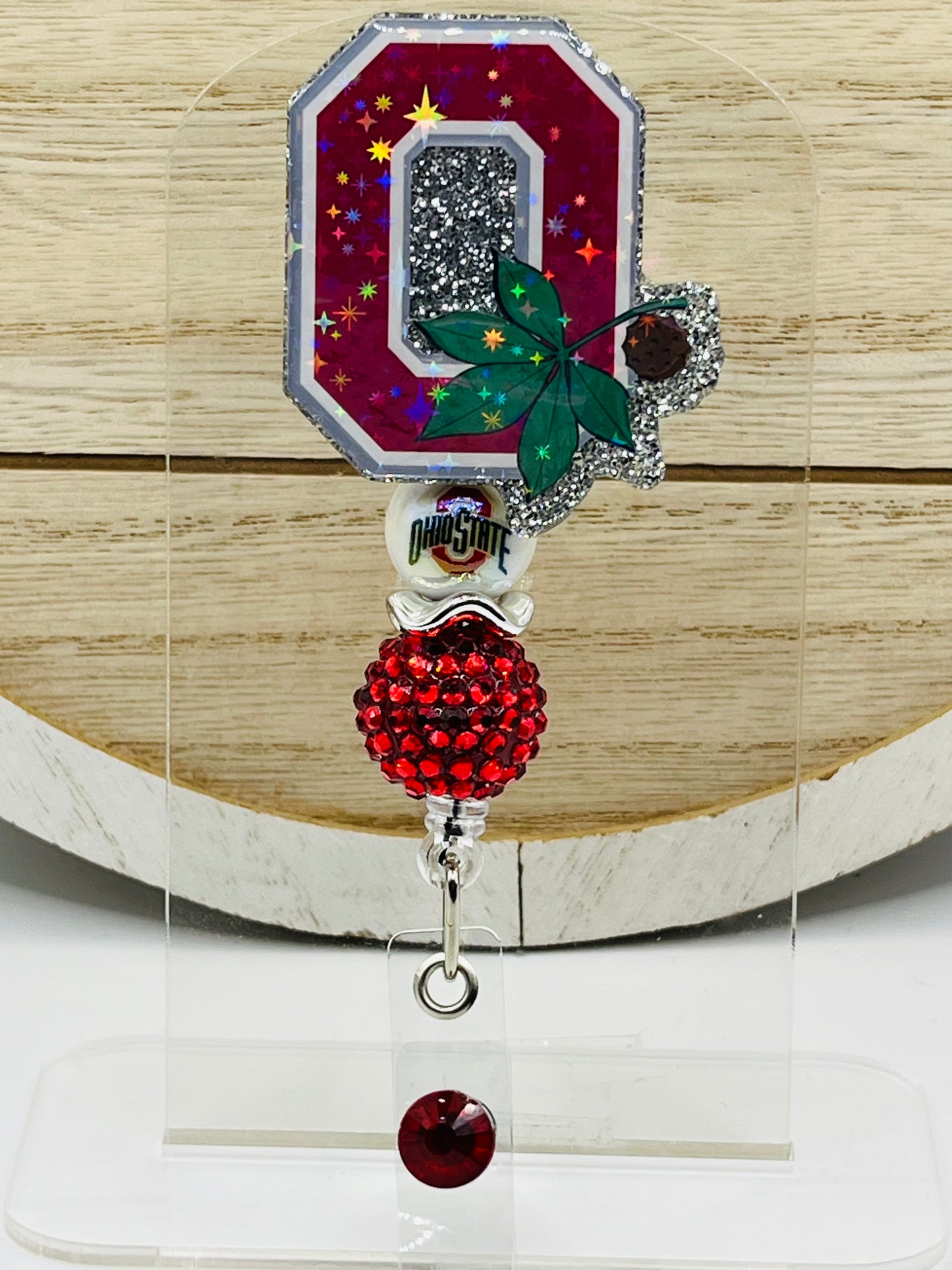 OSU-O with Buckeye and Silver Glitter