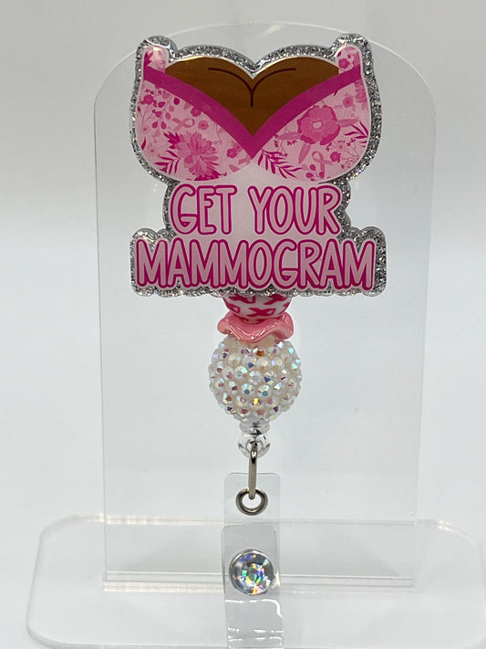 Get Your Mammogram-Floral-Dark Complextion