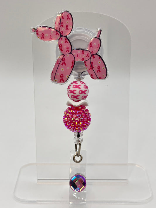 Breast Cancer Balloon Dog
