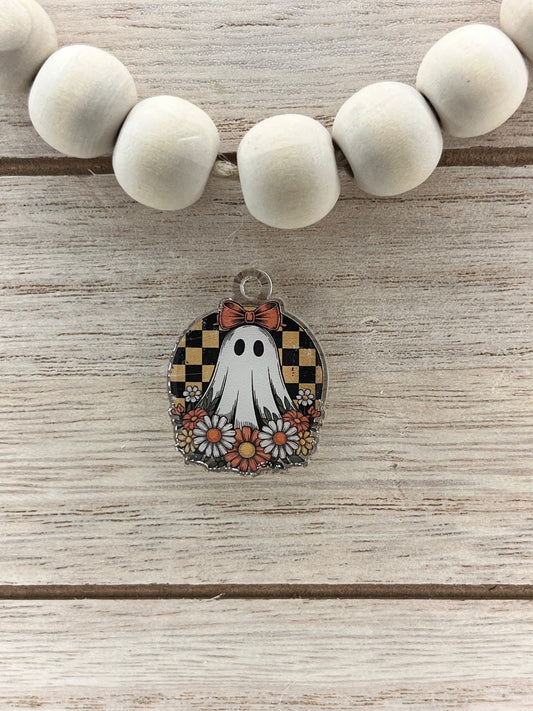 Checkered Ghost Charm
