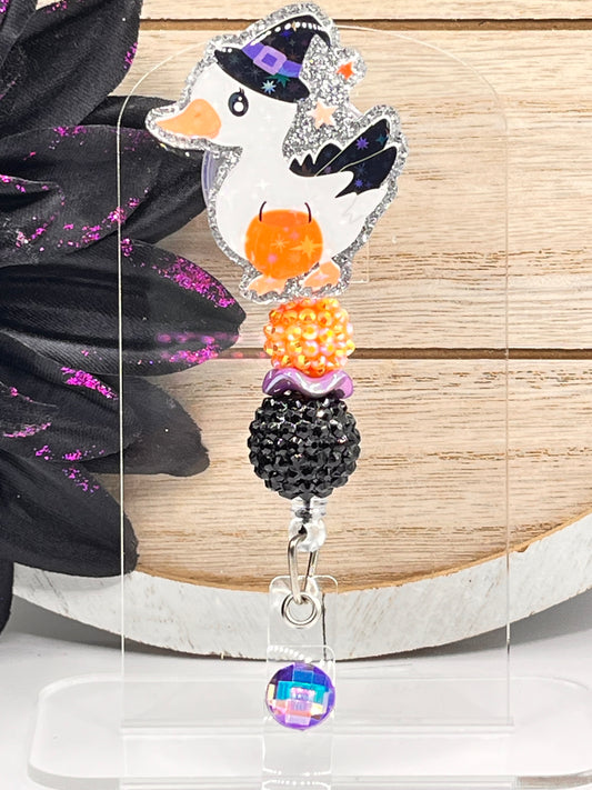 Witchy Goose-Silver Glitter