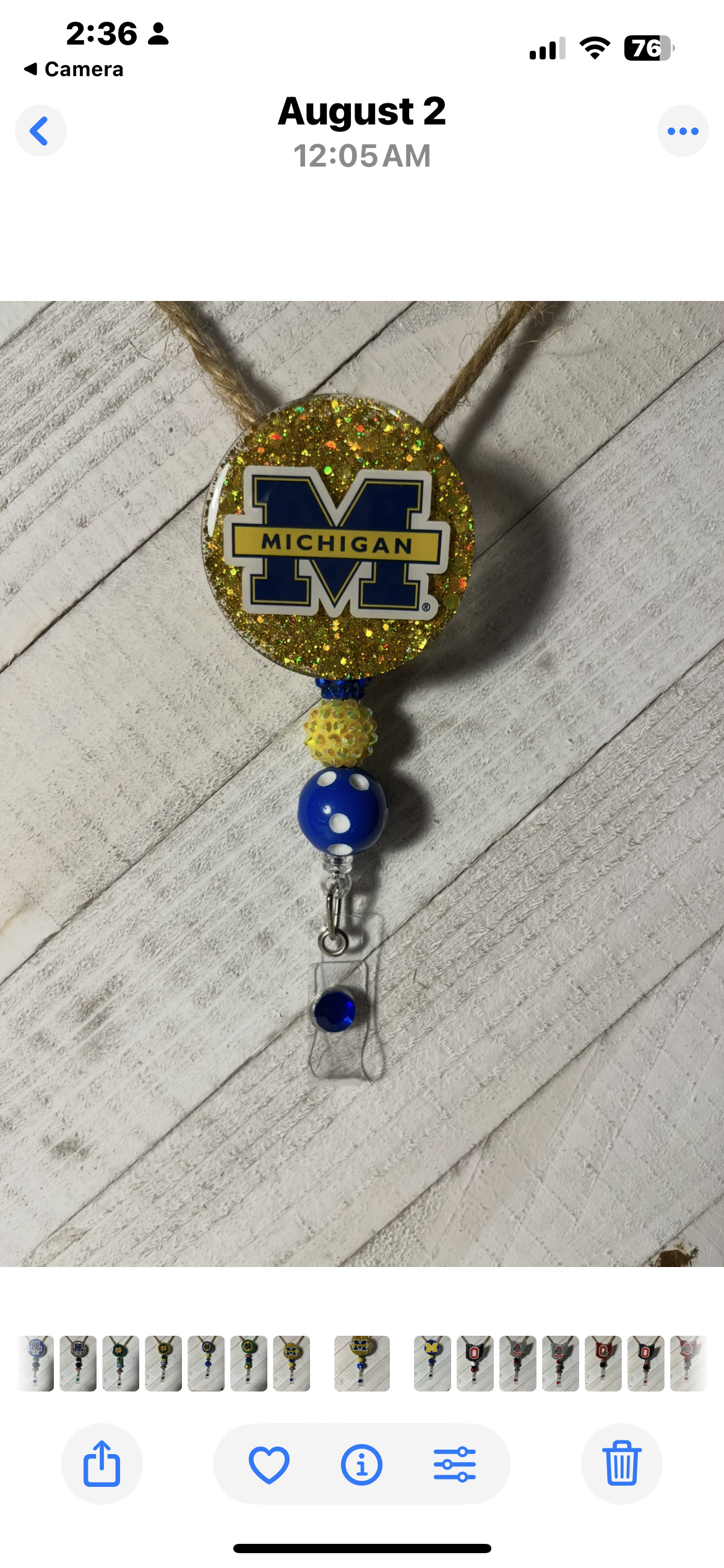 Michigan-Blue Polka Dot