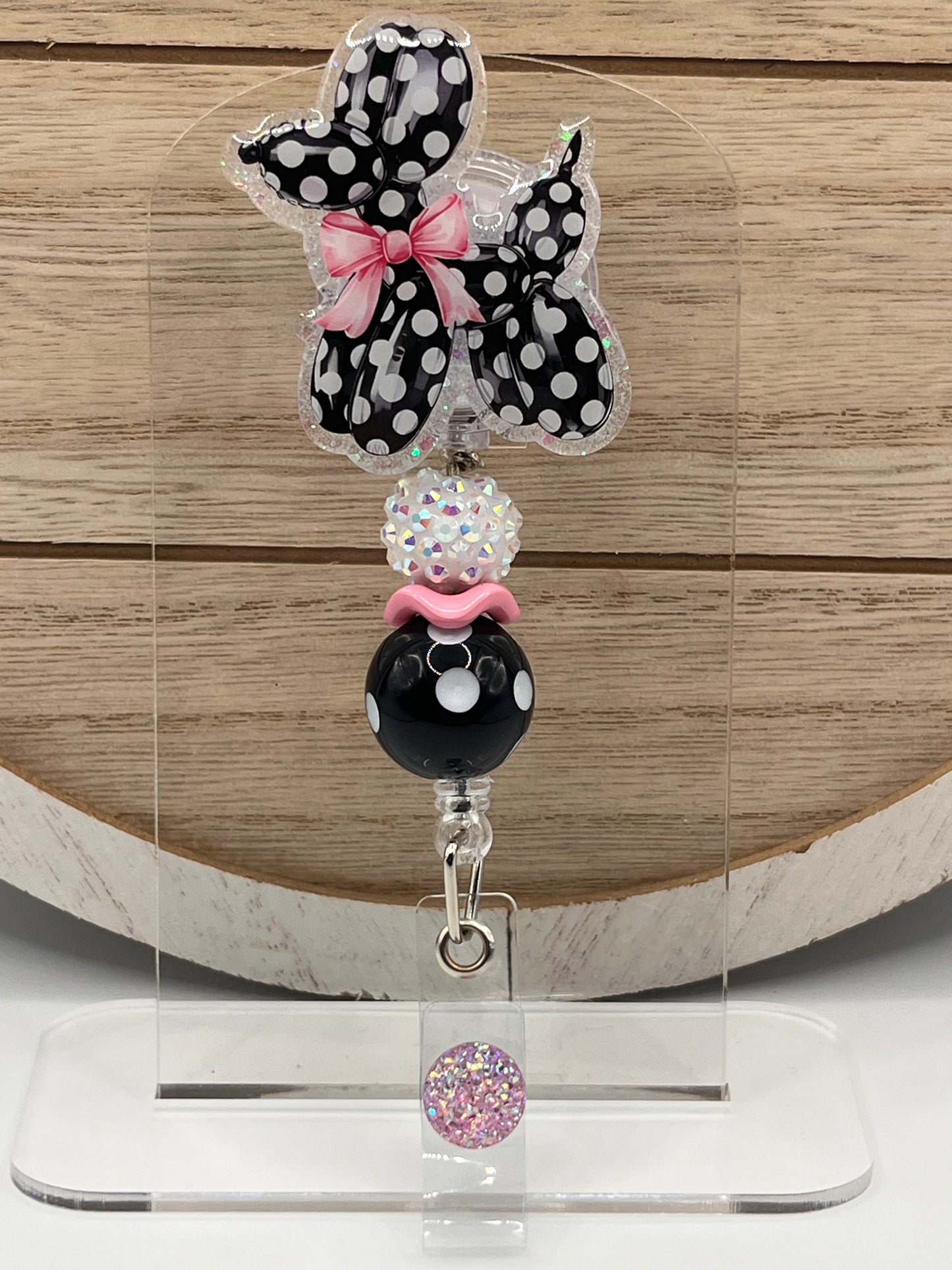 Balloon Dog-Black and White Polka Dot