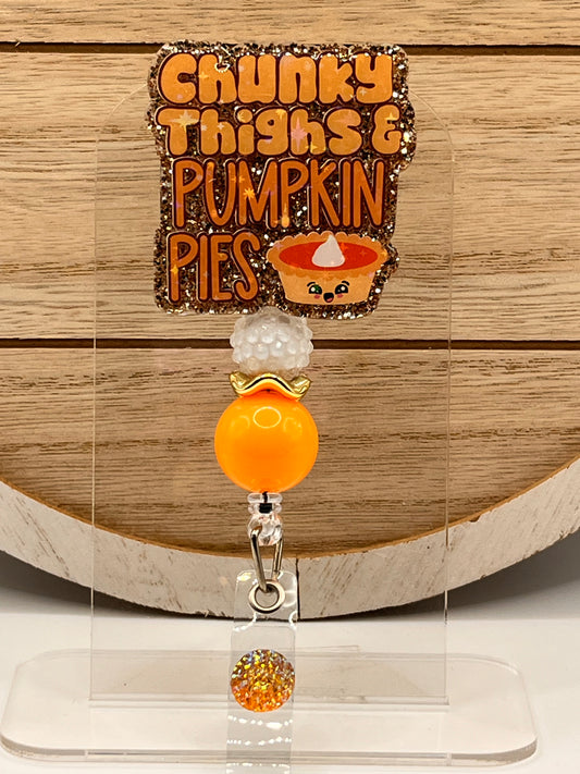 Chunky Thighs and Pumpkin Pies-Glitter Background