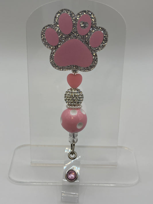 Paw-Pink and Silver
