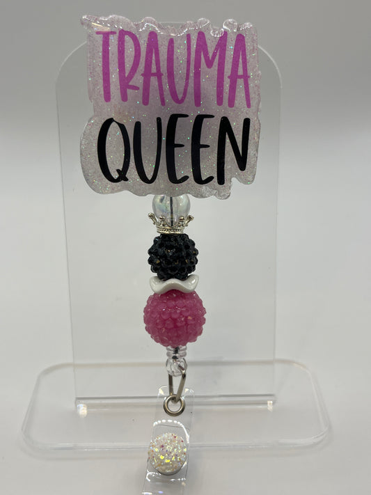 Trauma Queen- White Glitter