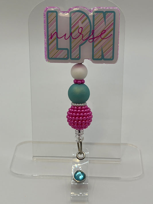 LPN Nurse-Teal and Pink