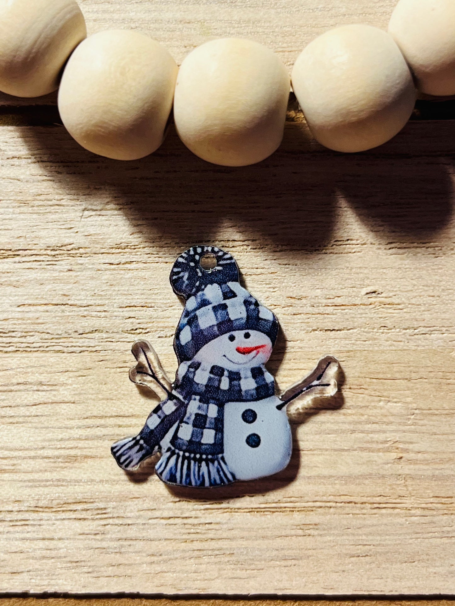 Snowman-Navy Checkered