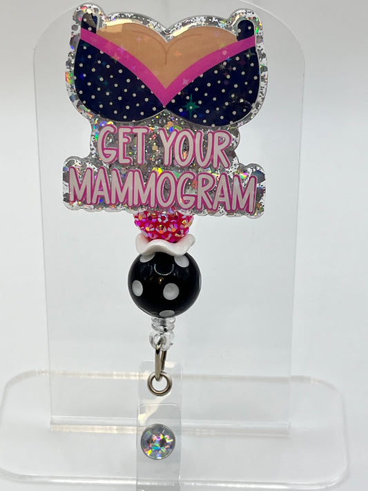 Get Your Mammogram-Black Polka Dot