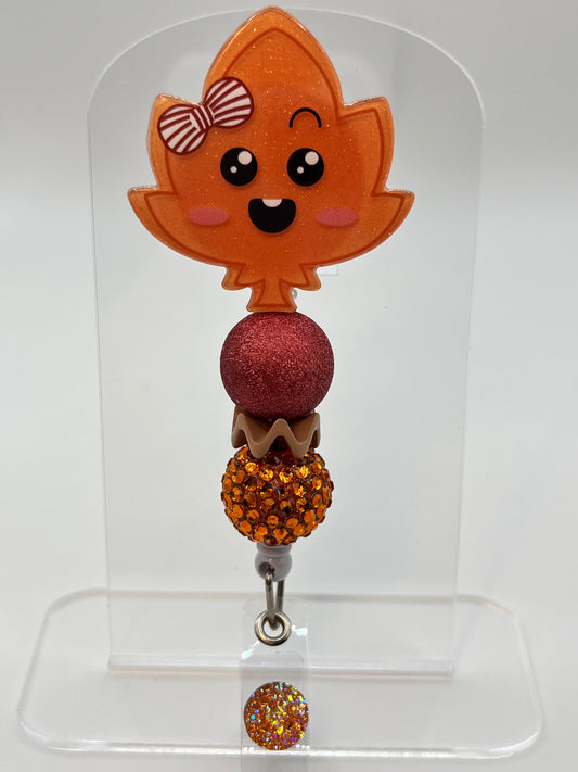 Cute Leaf-Striped Bow