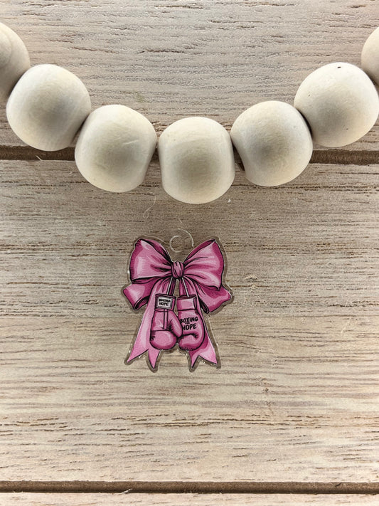 Breast Cancer Awareness Boxing Glove Charm