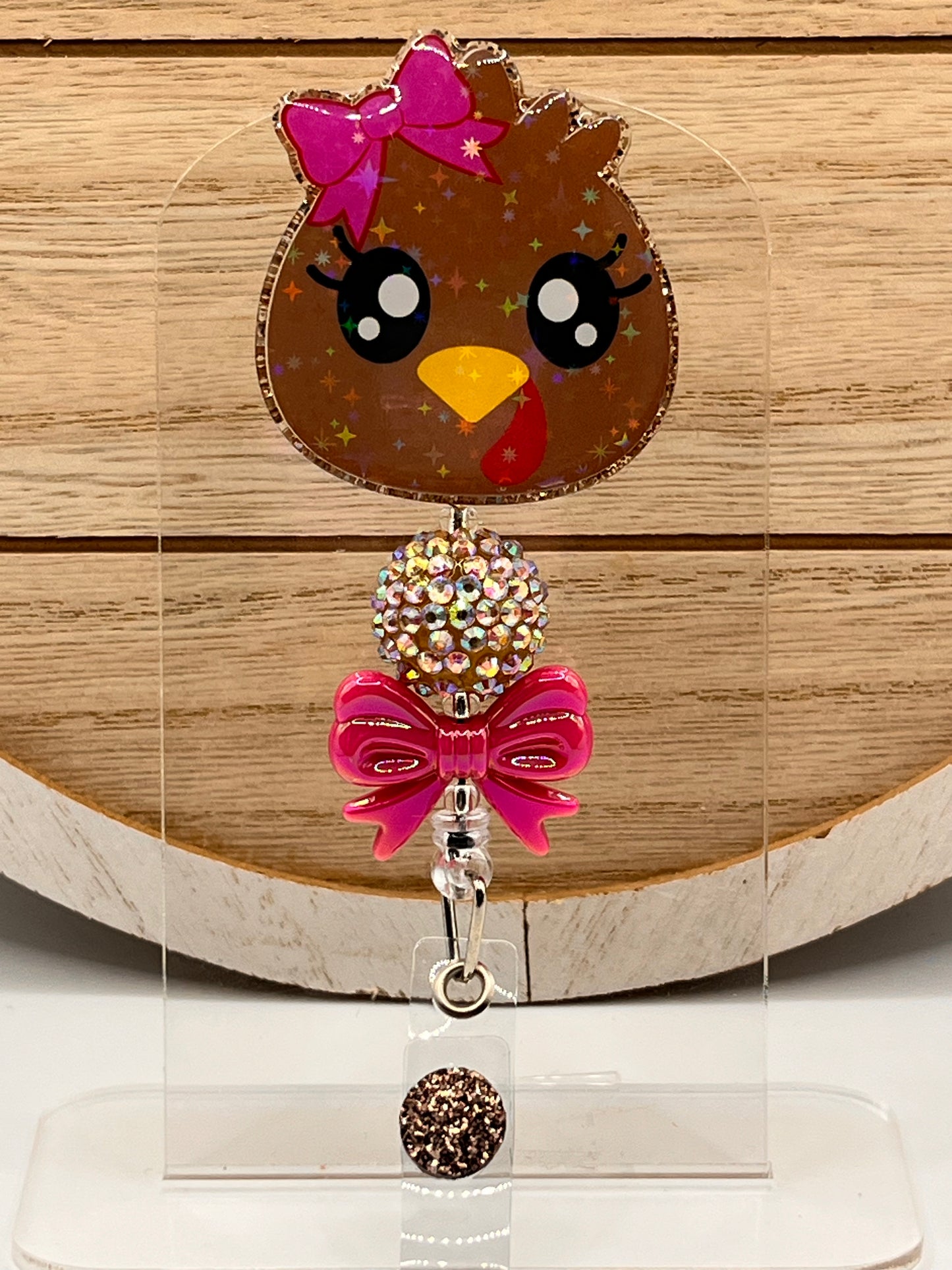 Turkey Face-Pink Bow